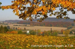 Herbstliche Gartenidylle auf dem Ellenberg mit Blick auf Altenhagen