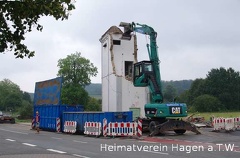 Der Transformator an der Hüttenstrasse in Altenhagen wird abgerissen