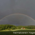 Ein Regenbogen über der Heggestraße in Altenhagen
