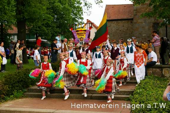  Musikfest in Hagen a.T.W., Ausmarsch  der Group "Kaushkutis" aus Litauen.