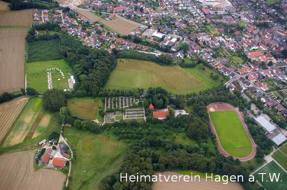Luftaufnahme über Hagen a.T.W. im Bereich zum Jägerberg