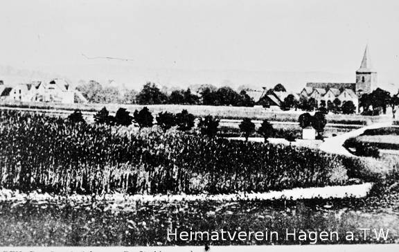 Das Dorf Hagen vom Schulten Holz aus 1908